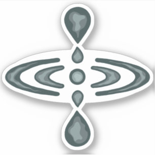 Groovy Mindfulness Symbol Aufkleber
