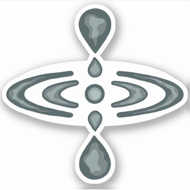 Groovy Mindfulness Symbol Aufkleber (Vorderseite)