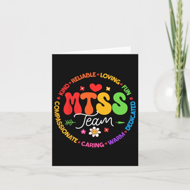 Groovy Mtss Team Coach School Counselor School Psy Karte (Vorderseite)