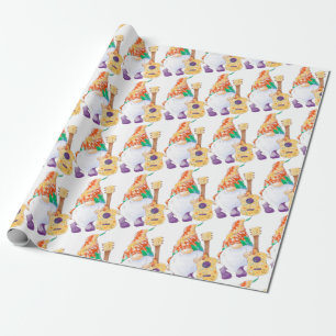 Groovy Musical Gnome Matte Wrapping Paper Geschenkpapier
