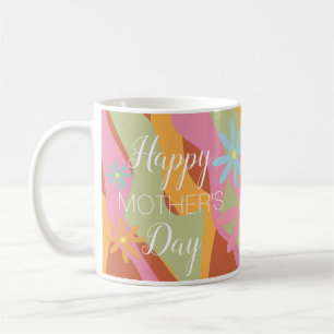 Groovy-Muttertags-Blumenrahmen-Foto   Kaffeetasse