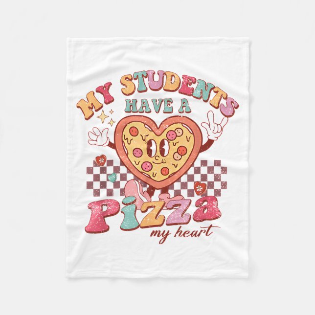 Groovy My Students Have Zza Of My Heart Teacher Va Fleecedecke (Vorderseite)