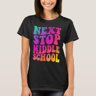 Groovy Nächste Haltung Mittelschule Grundschule G T-Shirt