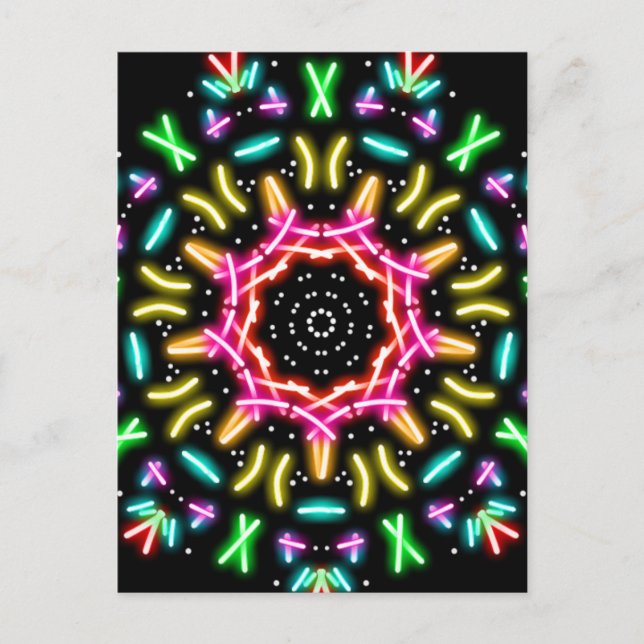 Groovy Neon Postkarte (Vorderseite)