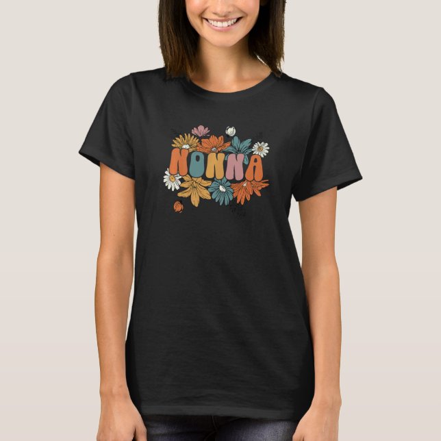 Groovy Nonna One Thankful Nonna Thanksgiving Fall  T-Shirt (Vorderseite)