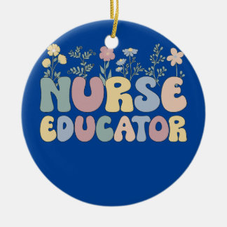 Groovy Nurse Educator Blume Krankenpflege Erzieher Keramik Ornament