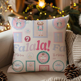 Groovy Nussknacker Retro-Pastell-Weihnachten Kissen