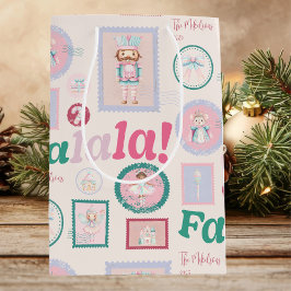 Groovy Nussknacker Retro-Pastell-Weihnachten Mittlere Geschenktüte