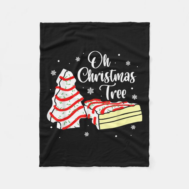 Groovy Oh Christmas Tree Cakes Debbie Becky Jen Ca Fleecedecke (Vorderseite)