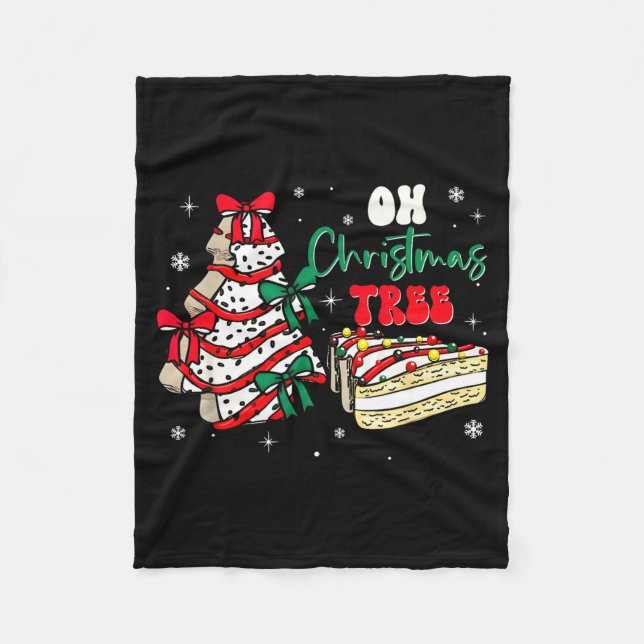 Groovy Oh Christmas Tree Cakes Debbie Becky Jen Ca Fleecedecke (Vorderseite)