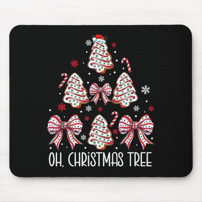 Groovy Oh Christmas Tree Cakes Debbie Becky Jen Ca Mousepad (Vorne)