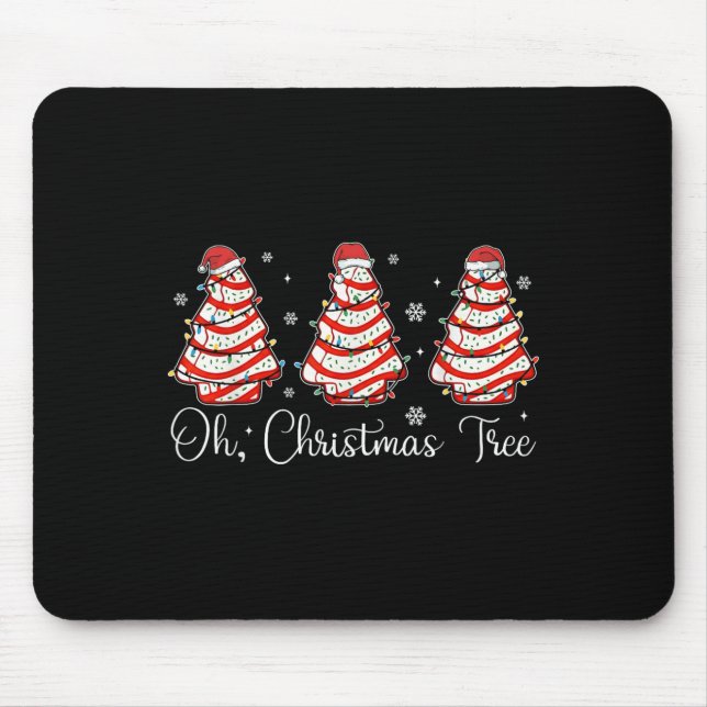 Groovy Oh Christmas Tree Cakes Debbie Becky Jen Ca Mousepad (Vorne)