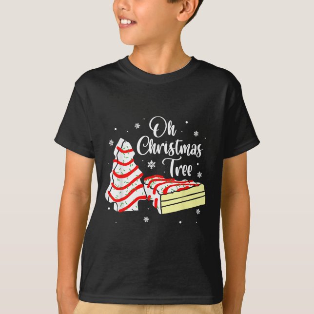 Groovy Oh Christmas Tree Cakes Debbie Becky Jen Ca T-Shirt (Vorderseite)