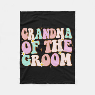 Groovy Oma des Bräutigams Hochzeitsdusche Oma Fleecedecke
