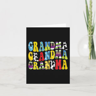 Groovy Oma Matching Family Birthday Mother#39; Karte