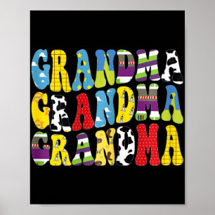 Groovy Oma Matching Family Birthday Mother#39; Poster