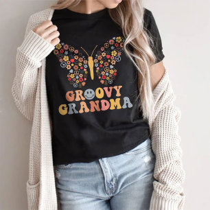 Groovy Oma T - Shirt, Groovy Butterfly T-Shirt