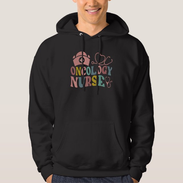 Groovy Oncology Nurse Oncologist Nurse Practitione Hoodie (Vorderseite)