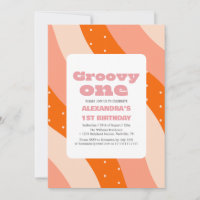 Groovy One 1. Geburtstag Retro