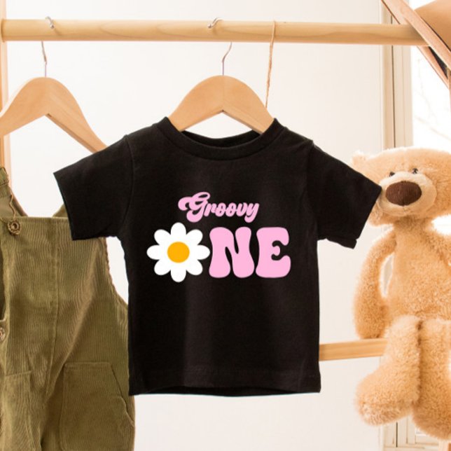 Groovy ONE Daisy 1. Geburtstag Baby T-shirt (Von Creator hochgeladen)