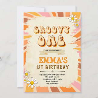Groovy ONE - Einladung zum Geburtstag