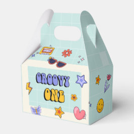 Groovy One Hippie Retro Geburtstagsparty Geschenkschachtel