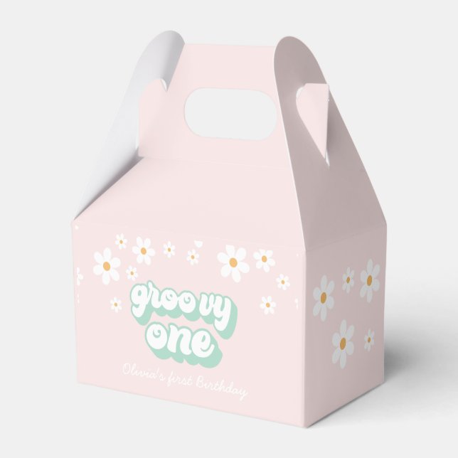 Groovy One Pink Daisy Fevor Box Geschenkschachtel (Vorderseite)