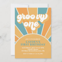 Groovy One Retro Boy Erster Geburtstag