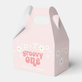 Groovy One Retro Pink Daisy Fevor Box Geschenkschachtel