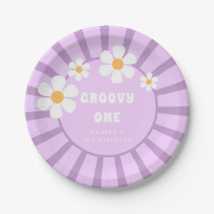 Groovy One Retro Sunshine Girl Pappteller