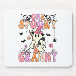 Groovy One Spooky Granny Retro Halloween Niedliche Mousepad