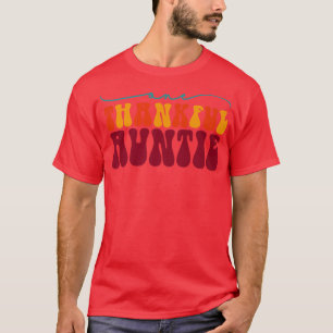 Groovy One Thankful Tante Hello Fall Vibes Danke T-Shirt