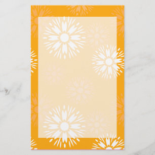 Groovy Orange Daisy Blume Retro Blumenmuster Briefpapier