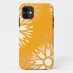 Groovy Orange Daisy Blume Retro Blumenmuster Case-Mate iPhone Hülle
