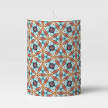 Groovy Orange Türkise Blue Pattern