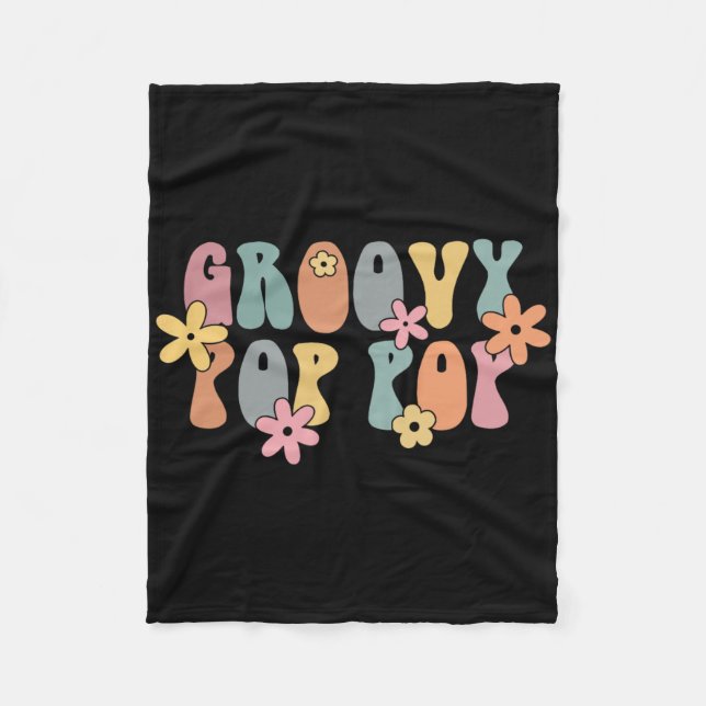 Groovy P P New Grandpa Pregnancy Announcement  Fleecedecke (Vorderseite)
