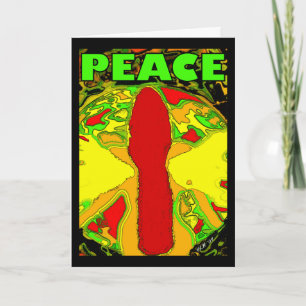 Groovy Peace Angel Feiertagskarte