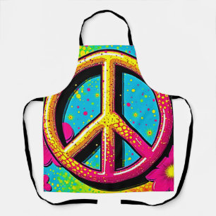 Groovy Peace Flower Power Schürze