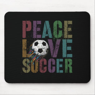 Groovy Peace Love Fußball Tritt Ll Mädchen Mutter  Mousepad