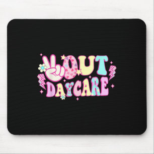 Groovy Peace Out Daycare Lehrer Student Graduatio Mousepad