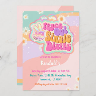 Groovy Peace Out Single Digits 10. Einladung