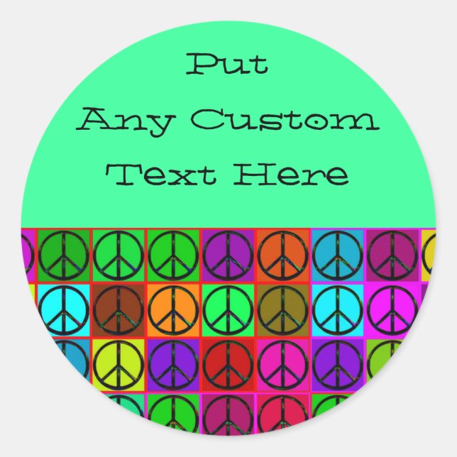 Groovy Peace signiert Stickers (Vorderseite)