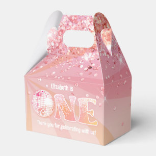 Groovy Peach Pink Disco Dancing Königin 1. Geburts Geschenkschachtel
