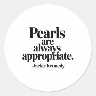 Groovy Pearls sind immer angemessen KlickBirne Runder Aufkleber
