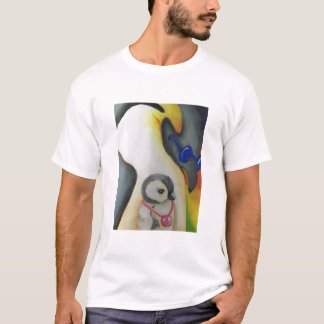 Groovy Penguin-malender weißer T - Shirt