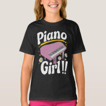 Groovy Piano Girl - Retro Pink Grand Piano