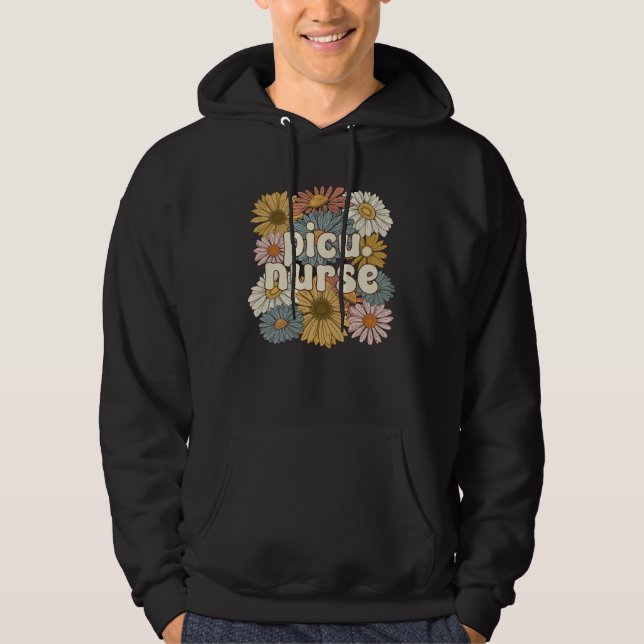 Groovy PICU Nurse Pediatric Intensive Care Unit Hoodie (Vorderseite)