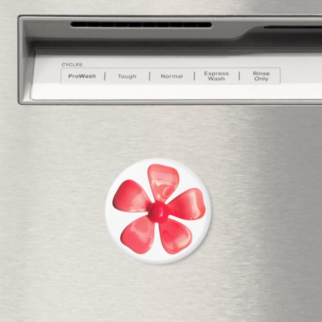 Groovy Pink MOD Hippie Daisy Blume Power Floral Magnet (In Situ (Geschirrspüler))