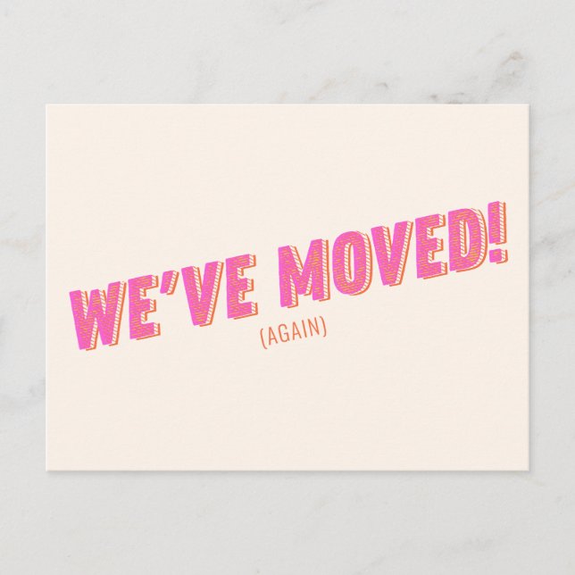 Groovy Pink Wir haben die neue Ankündigung über Be Postkarte (Vorderseite)