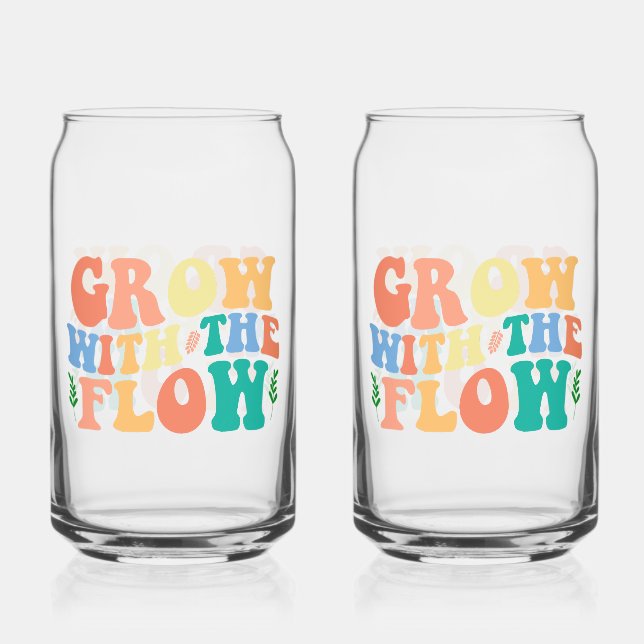 Groovy Plant Lover "Grow With The Flow" Graphic (Recto)